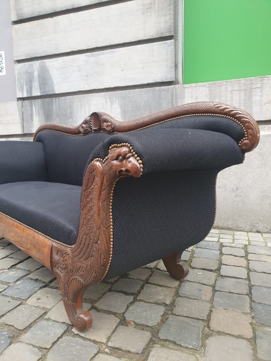 Carved Walnut Bench-photo-4