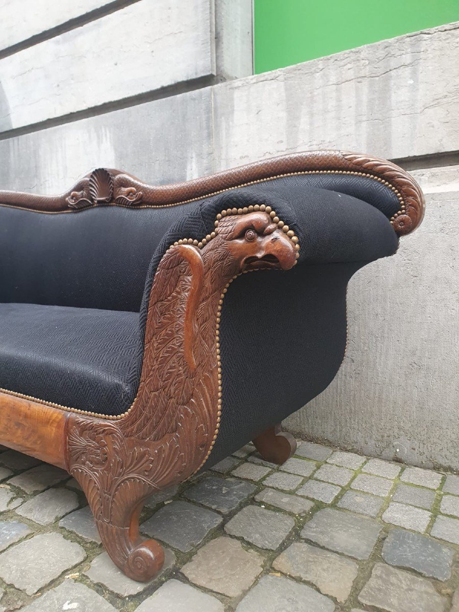 Carved Walnut Bench-photo-4