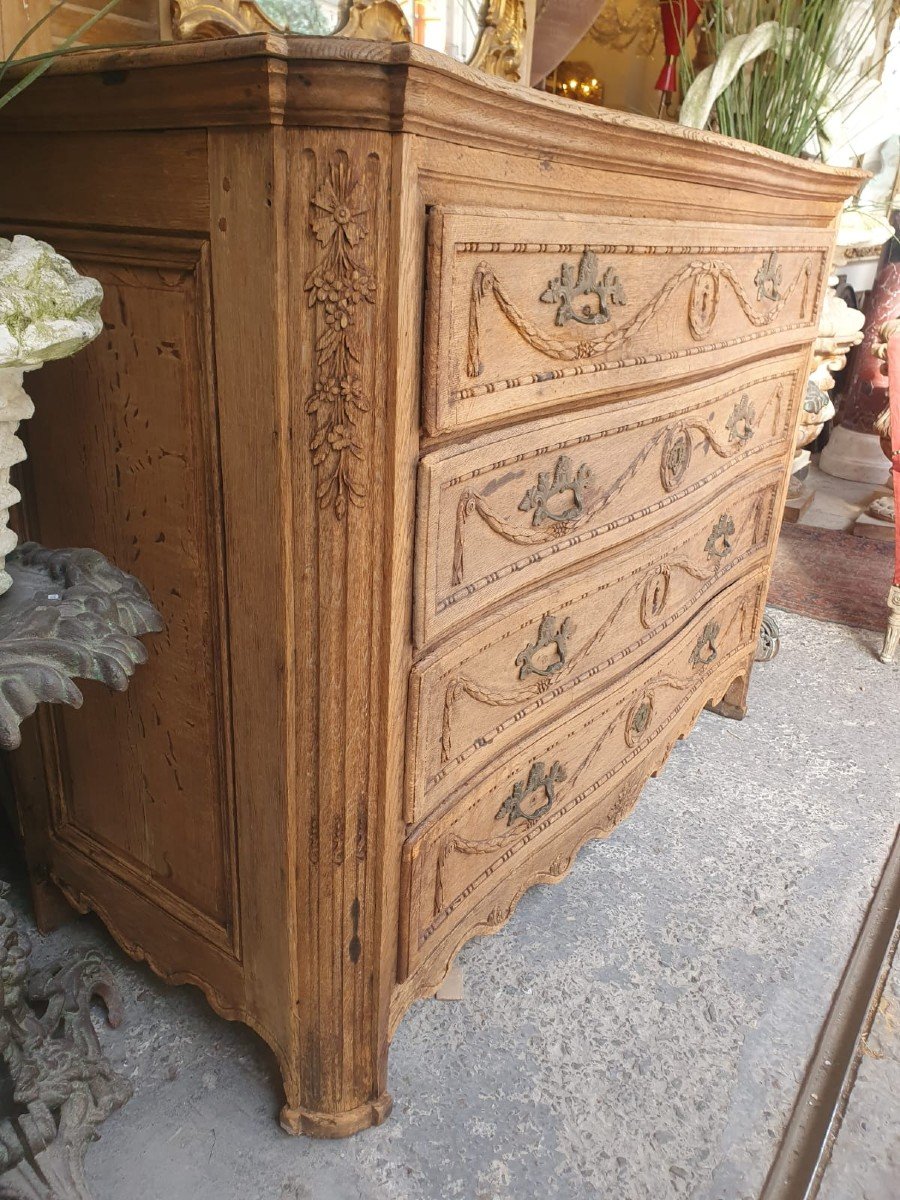 Oak Chest Of Drawers Opening With 4 Rows Of Drawers, Early 19th Century-photo-4