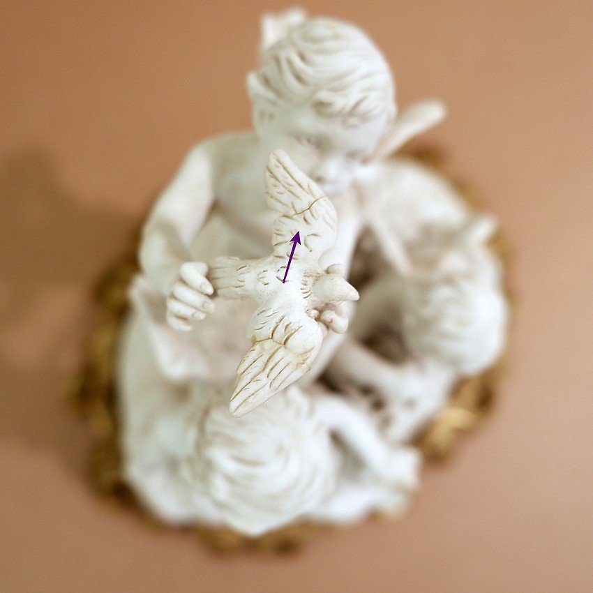 Biscuit Signed Boucher - Group Of Three Cherubs-photo-6