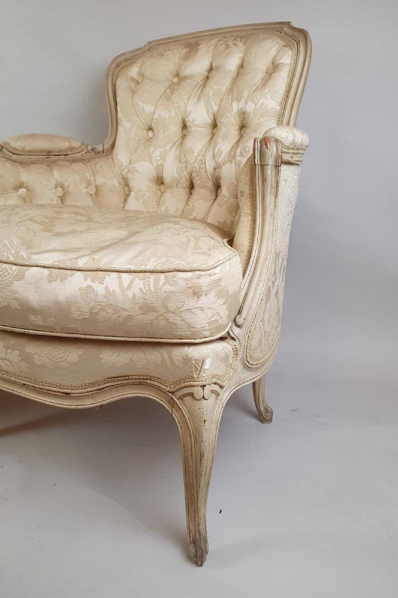 Pair Of Louis XV Style Bergeres, Early 20th Century-photo-3