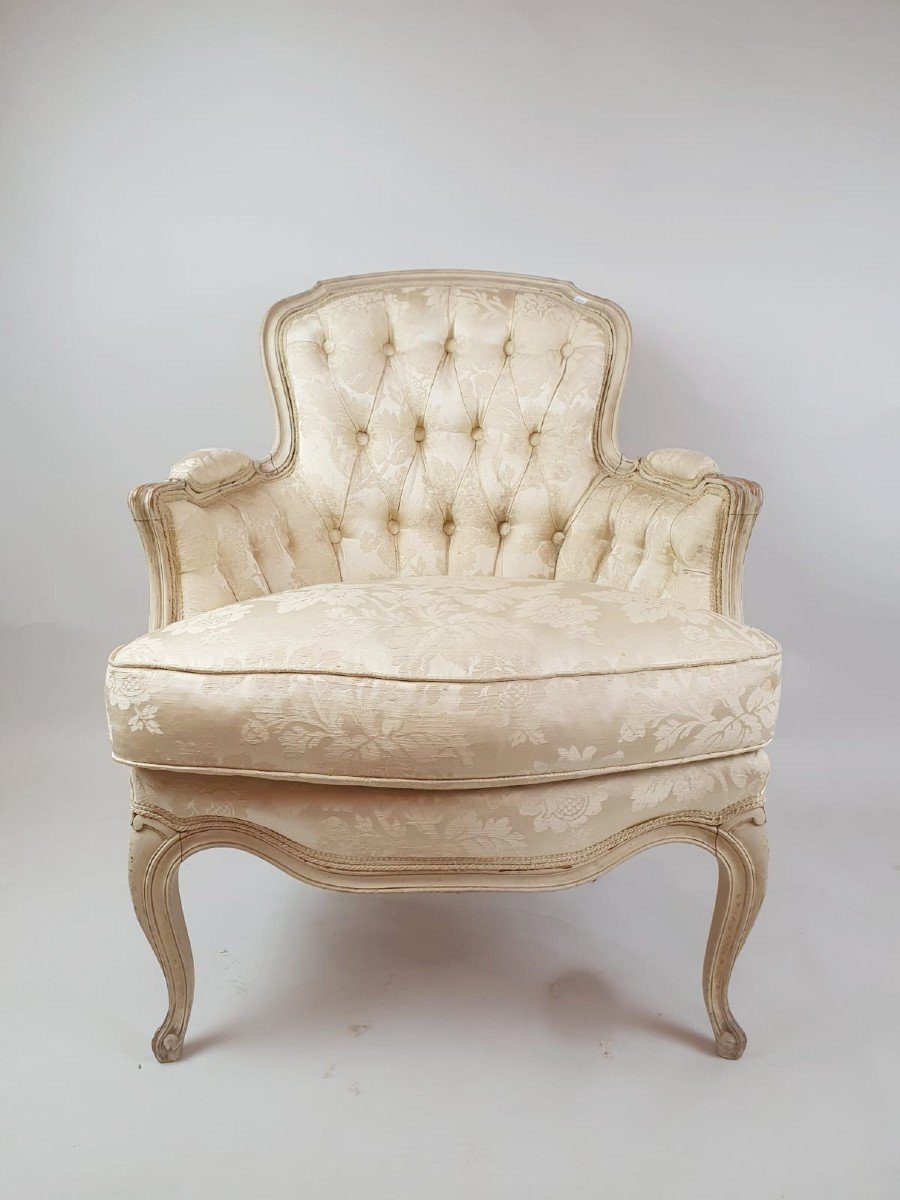 Pair Of Louis XV Style Bergeres, Early 20th Century-photo-4