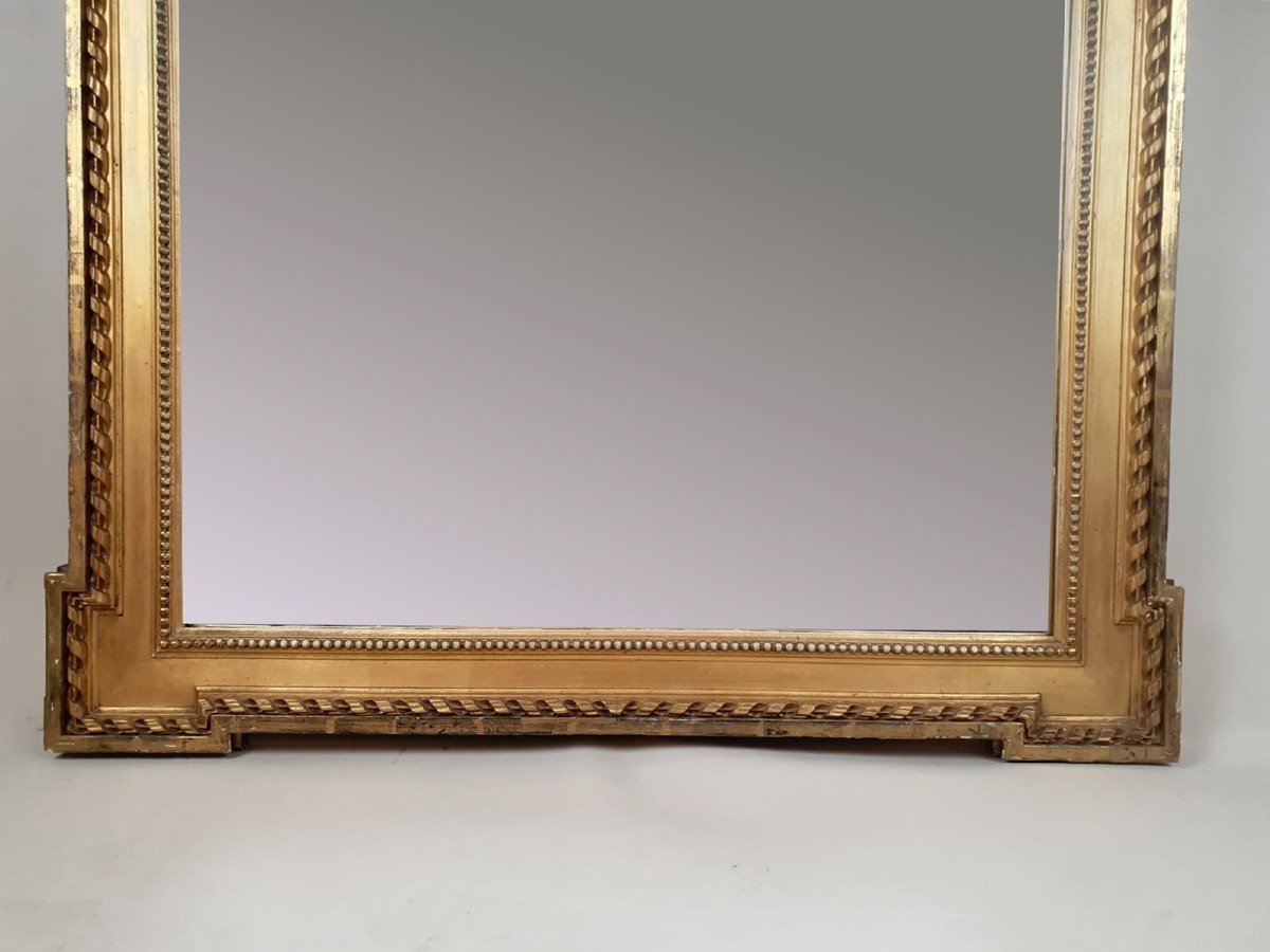 Miroir De Style Louis XVI En Bois Doré, Fin 19th-photo-1