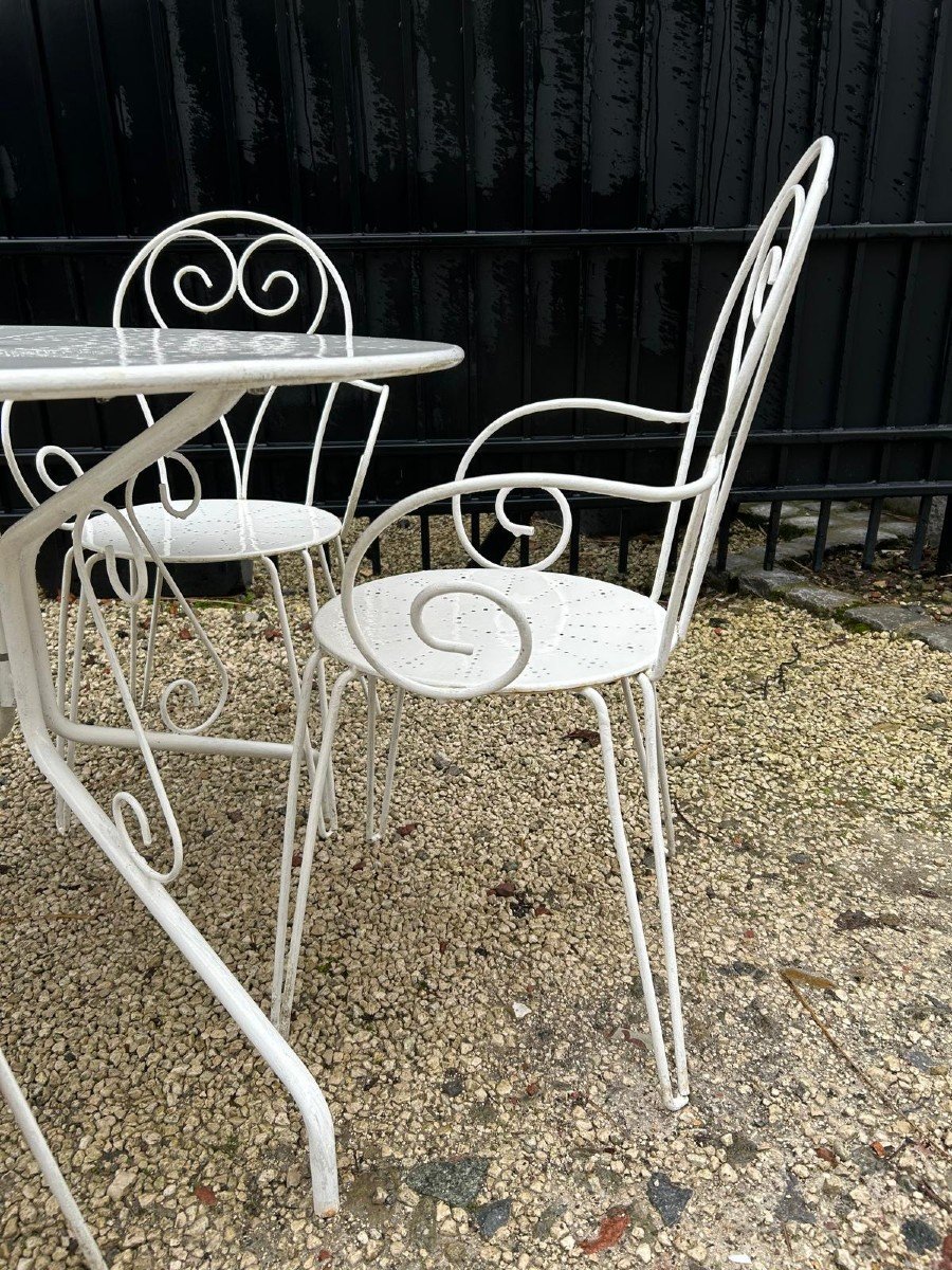 Wrought Iron Garden Set, 20th-photo-3