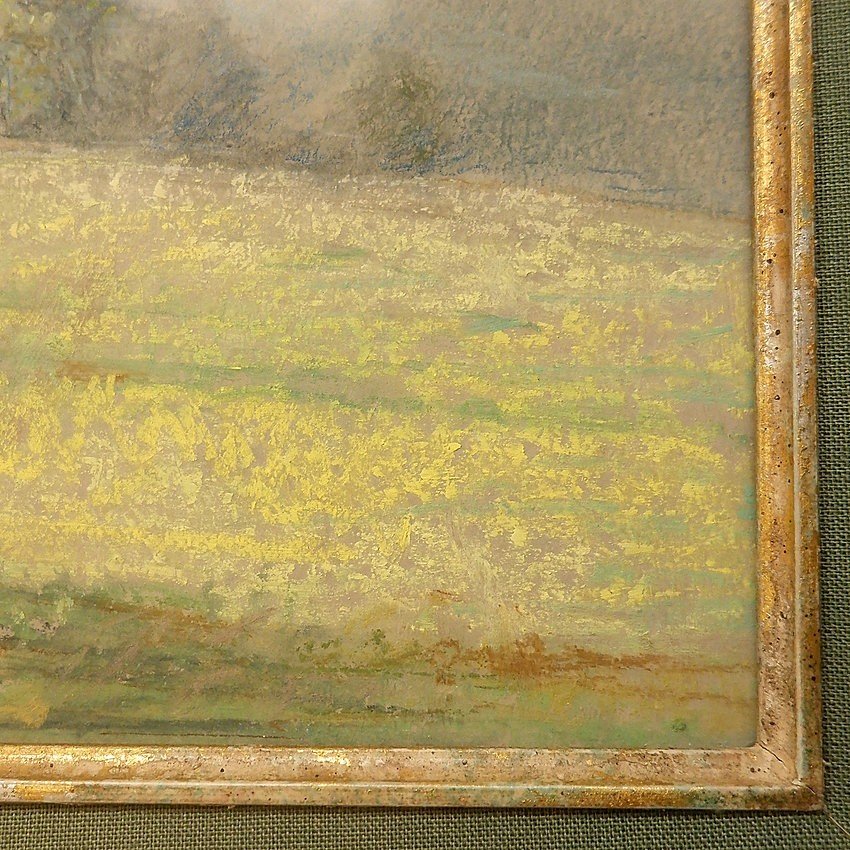 Albert Gianini (1876-1937). Pastel: "autumn Landscape"-photo-3