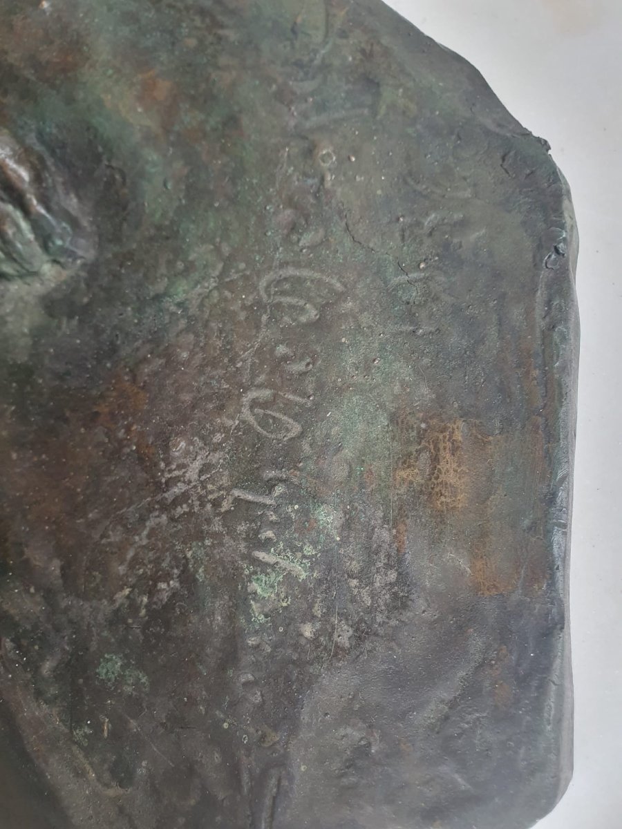 Jos De Decker, Bronze à Patine Verte "allégorie Du Printemps"-photo-2