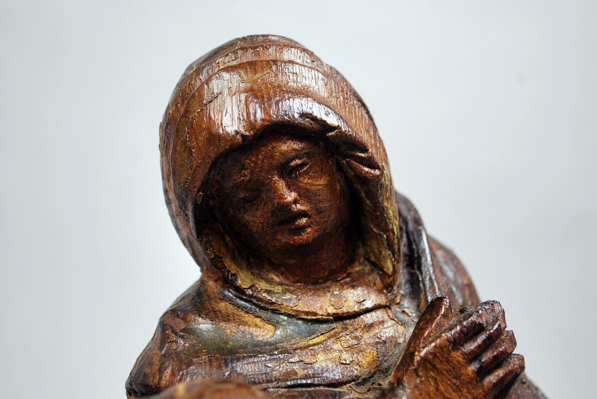 Pieta, Oak Sculpture, Flanders, Circa 1500-photo-1