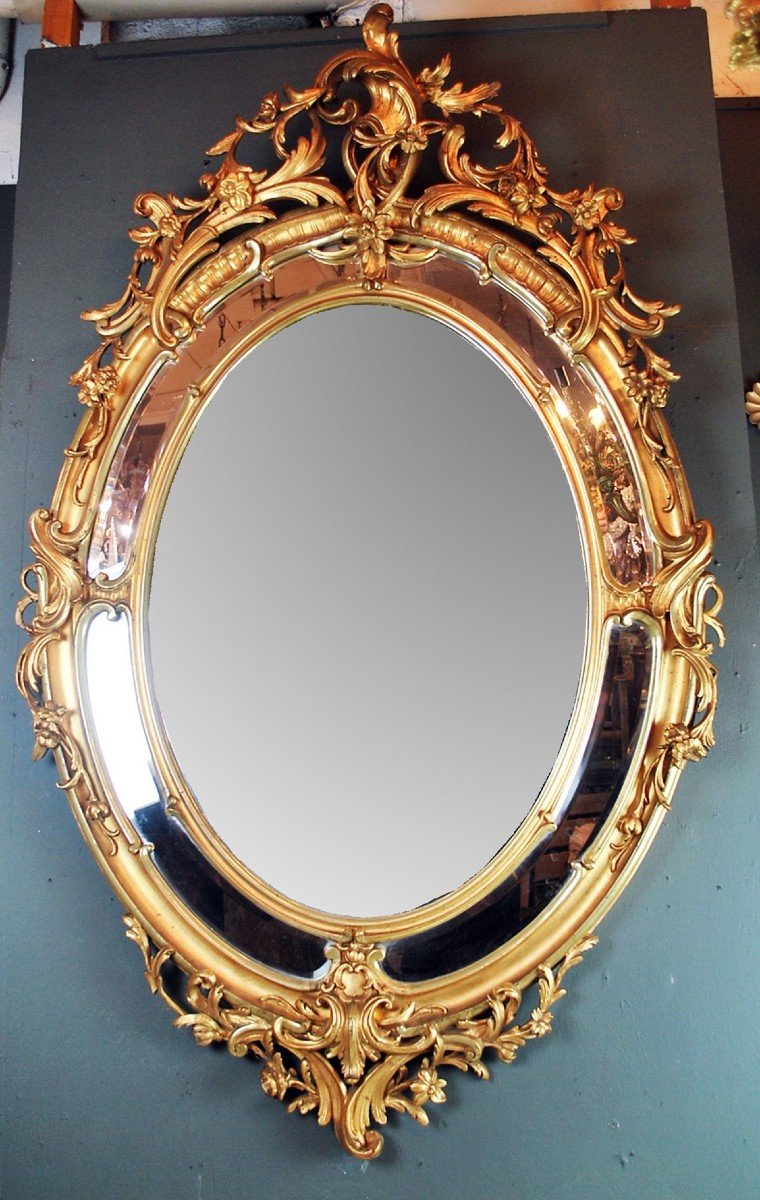 Grand Miroir De Style Louis XV-photo-3