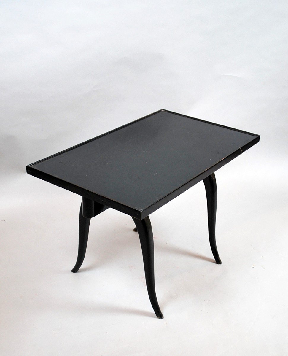 Lacquered Wood Coffee Table, 1940's-photo-2