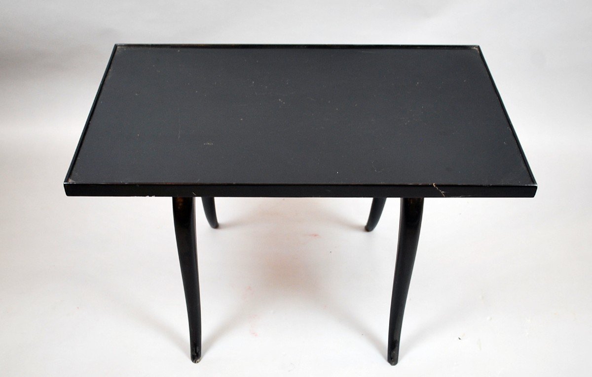 Lacquered Wood Coffee Table, 1940's-photo-4