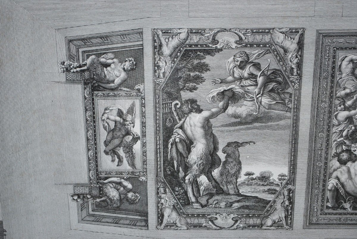 Engraving Of Frescoes In The Farnese Gallery-photo-1