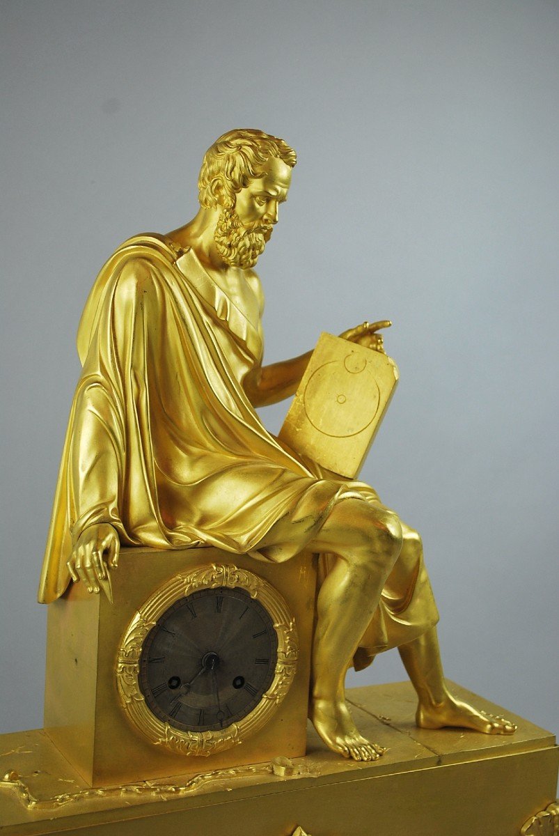 Large Gilt Bronze Clock-photo-2