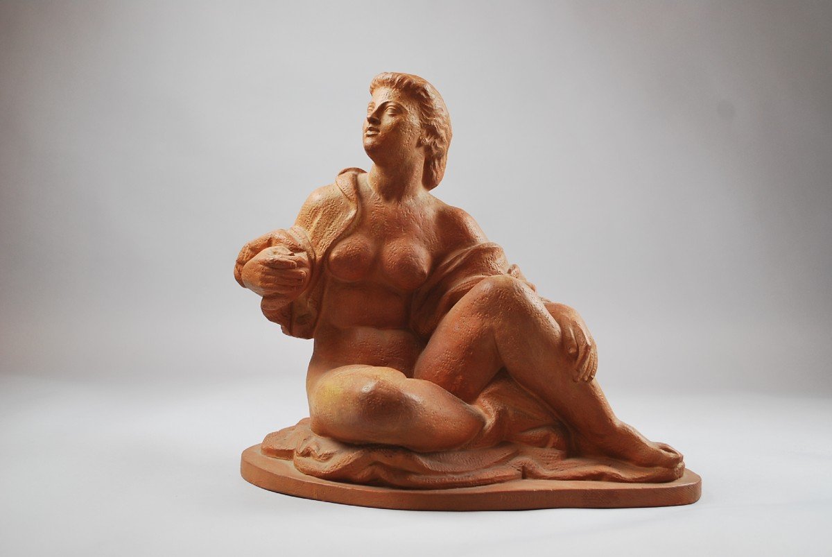 Darville, Sculpture En Terre Cuite, Vers 1940