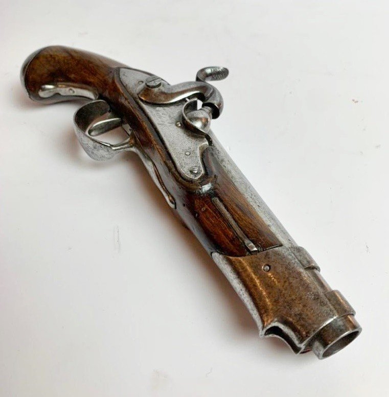 Pistolet De Gendarmerie, Modèle An Ix, Daté 1817-photo-4