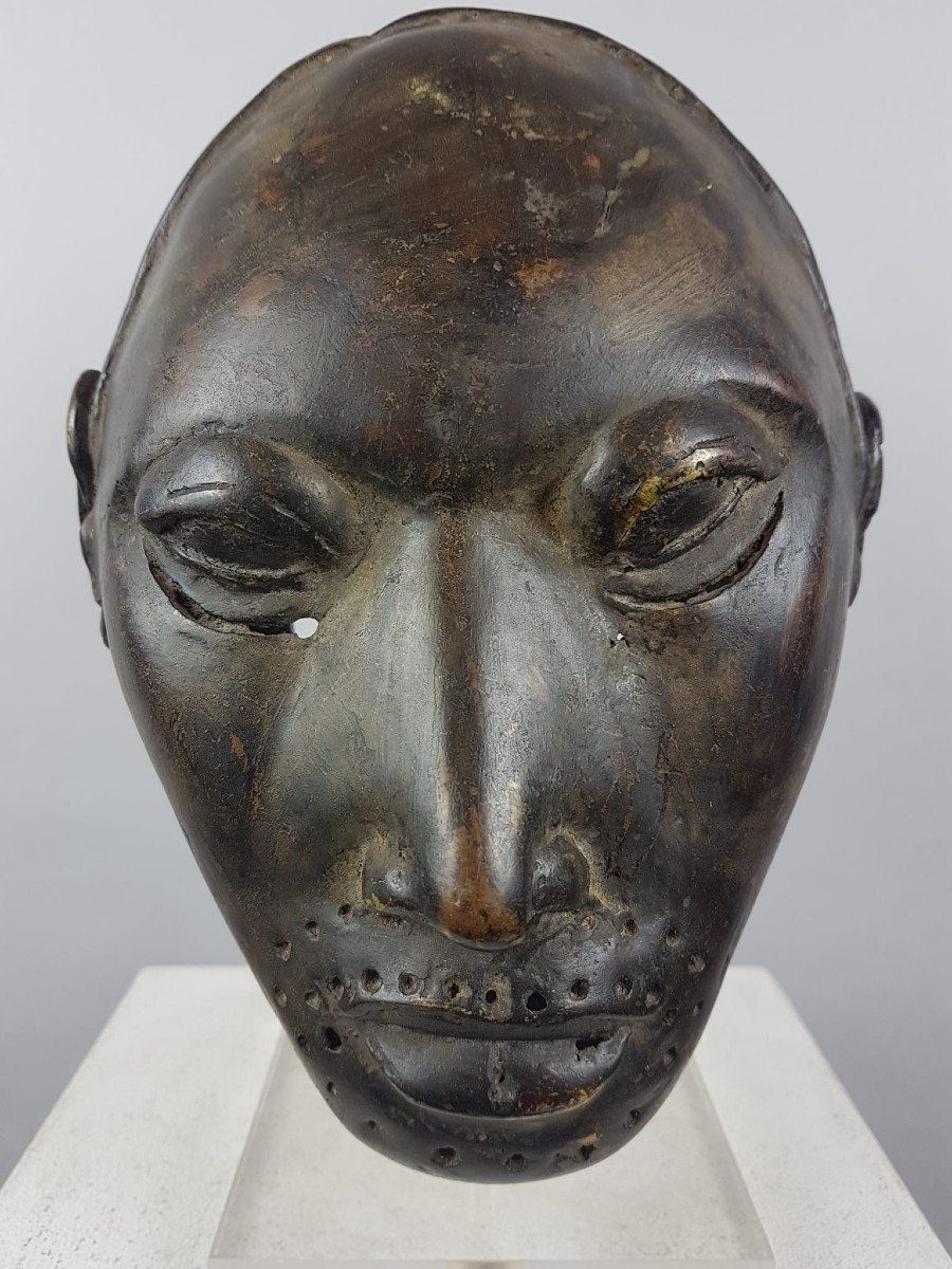 Bronze Mask, African Work 19th-photo-4