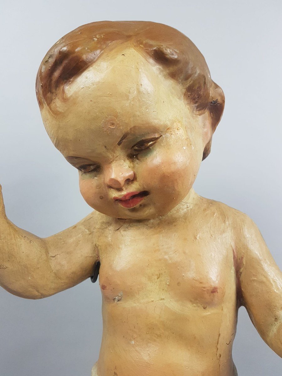 Cherub In Paper Mache, Late 19th-photo-1