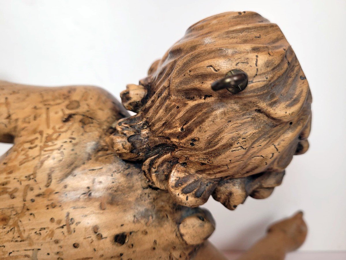 Cherub In Carved Wood, Italy 19th-photo-6