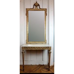 Console Et Son Miroir De Style Louis XVI