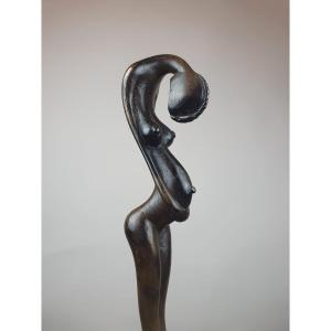 Monogrammed Bronze Sculpture Tt