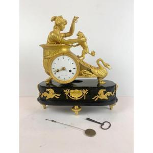 Gilt Bronze Empire Clock 