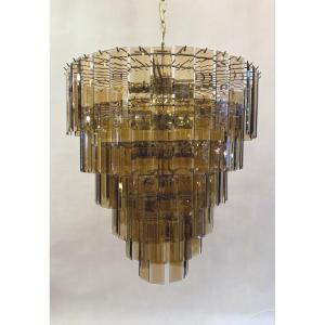 Chandelier With Smoked Glass Plates