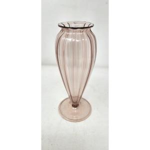 Vase En Verre Soufflé - Capellini - Murano - Vers 1920