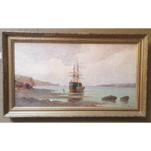 G. Barloy French School Early 20th, Oil On Canvas "marine"