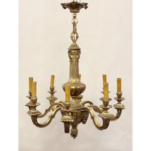 Lustre Mazarin En Bronze Doré