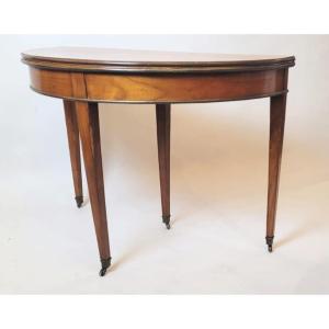 Table Demi Lune Directoire En Merisier