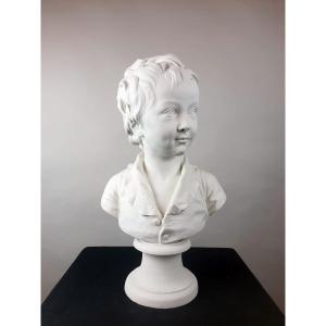 Houdon Ja Biscuit Bust Representing "alexandre Brongnart", Sèvres Early 20th