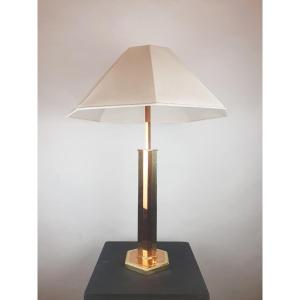 Lampe En Laiton Et Cuivre, Vers 1970