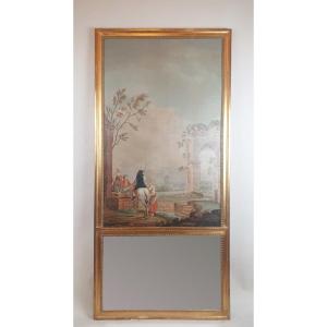 Trumeau De Style Louis XVI En Bois Doré, Fin 19th