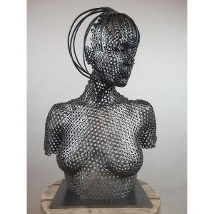 Morandini Rudy, Sculpture In Welded Nuts "pretty"