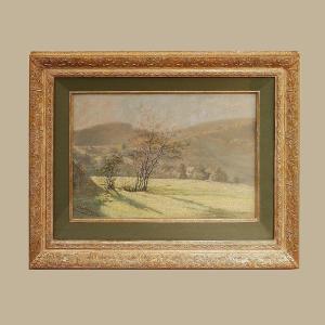 Albert Gianini (1876-1937). Pastel: "autumn Landscape"