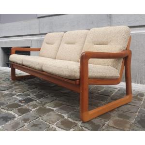 Holstebro Mobelfabrik, 3-seater Teak Sofa, Denmark Circa 1960