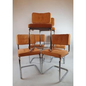 Suite De 6 Chaises Vintage, Vers 1960