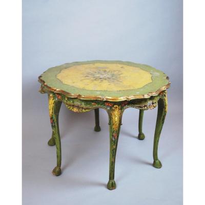 Louis XV Style Venetian Table In Painted Wood