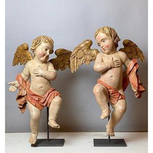 Pair Of Cherubs, 18th.c