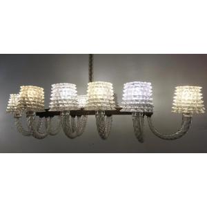 Chandelier Barovier & Toso - Murano Italy - 1940s / 1950s