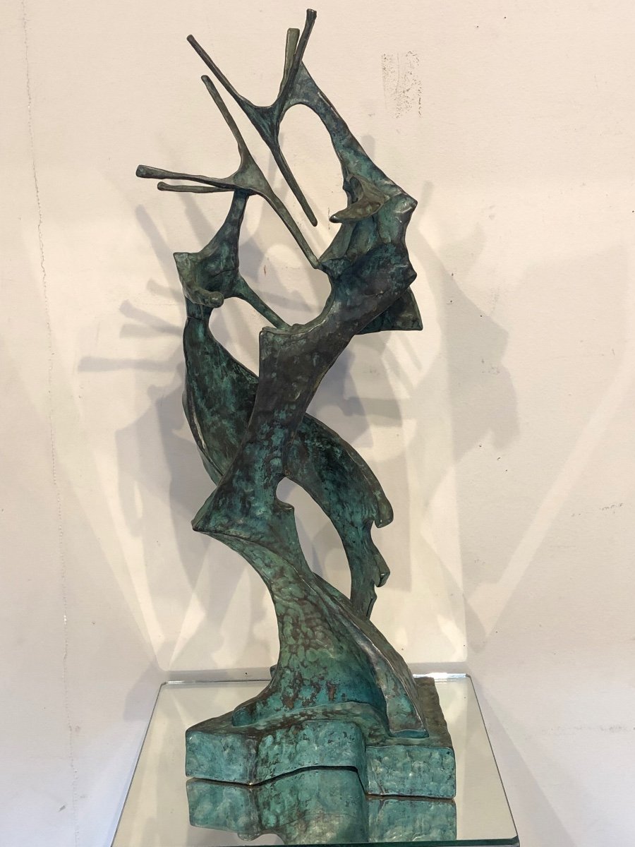 Bronze «  Le Baiser «  Signé : Robert Cranois Né En 1940 