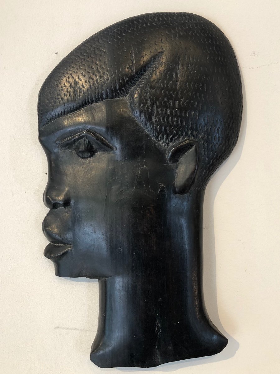 Profile Of A Man's Head Belgian Congo Circa 1930/40-photo-2