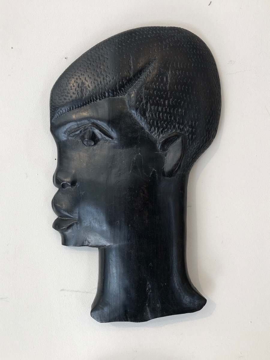 Profile Of A Man's Head Belgian Congo Circa 1930/40-photo-4