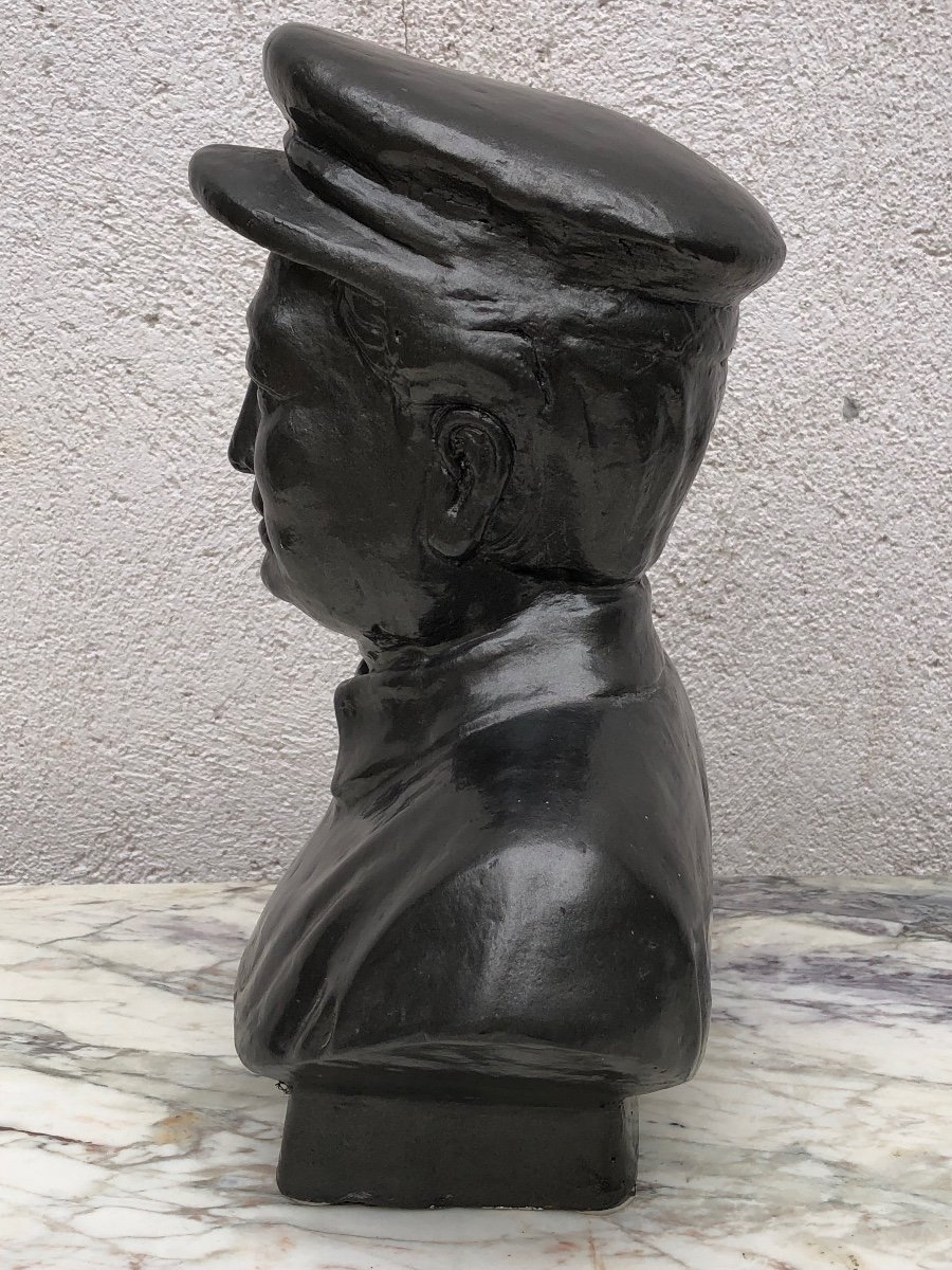 Bust Of Mao Zedong In Terracotta Circa 1930/40-photo-1