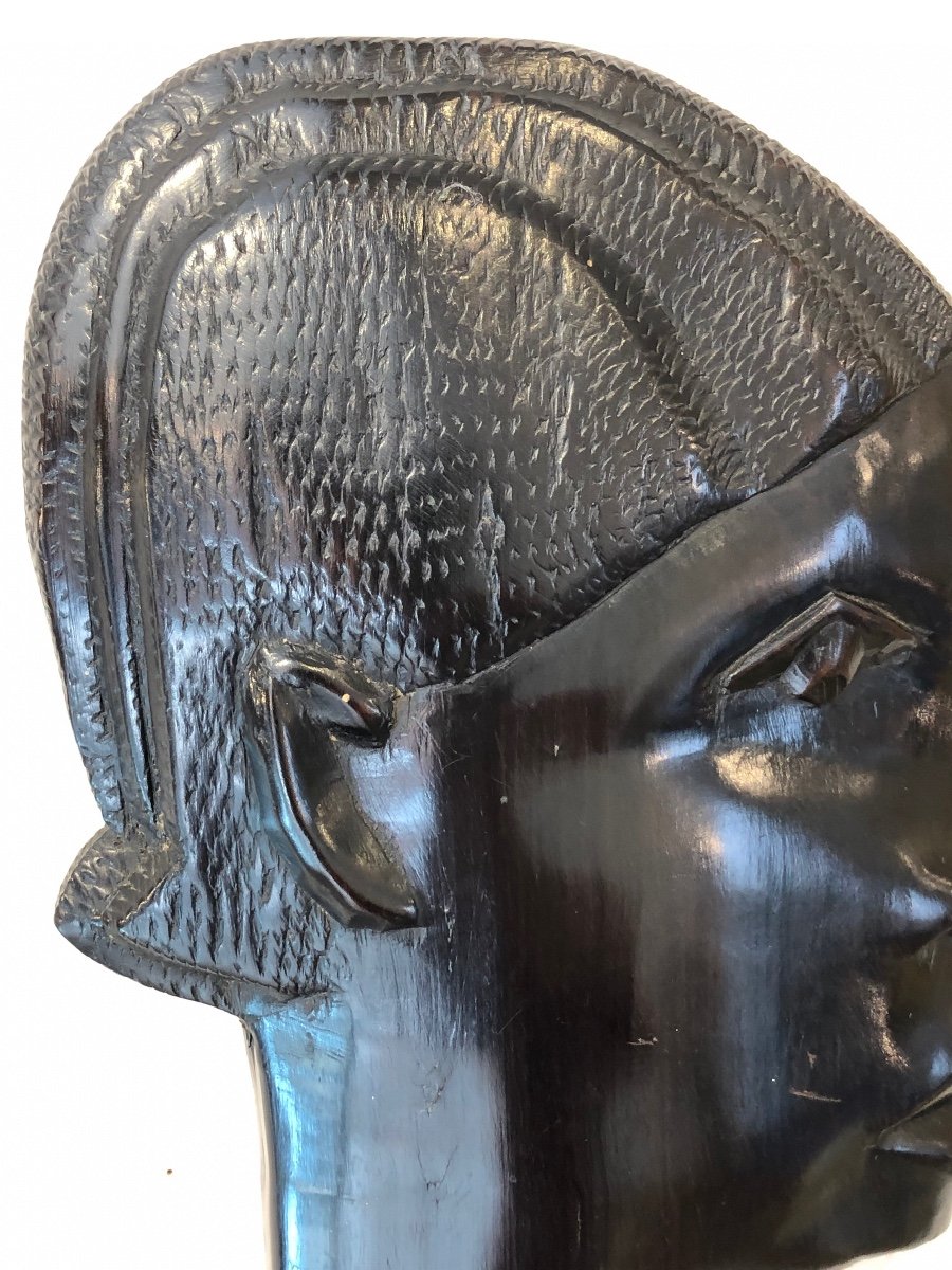 Profile Of A Woman's Head Belgian Congo Circa 1930/40-photo-4