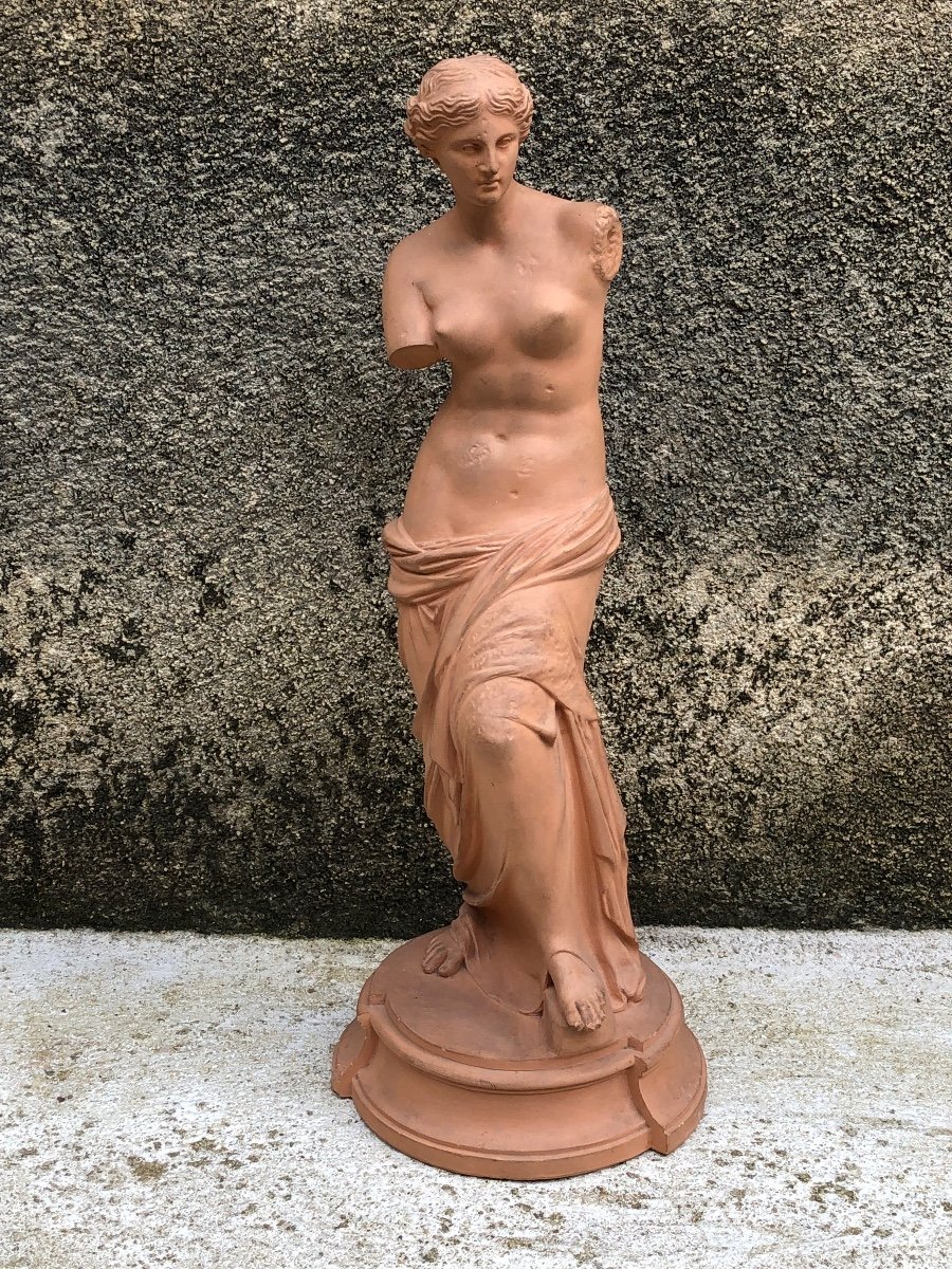 Vénus De Milo  Terre Cuite D’atelier Fin 19 ème -photo-7