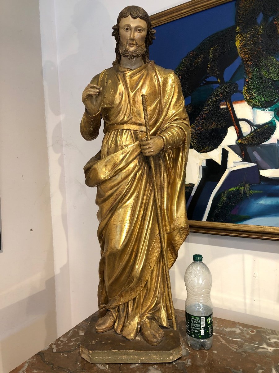 Important “saint Joseph 18th Century In Carved And Gilded Wood -photo-7