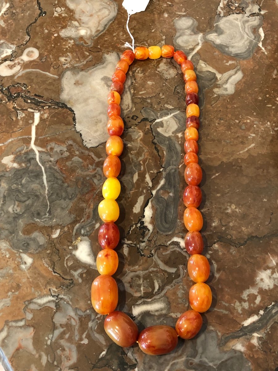 Natural Amber Falling Necklace -photo-1