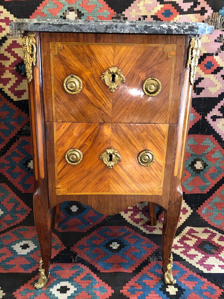 Commode D’entre-deux D’époque Transition Louis XV -XVI 