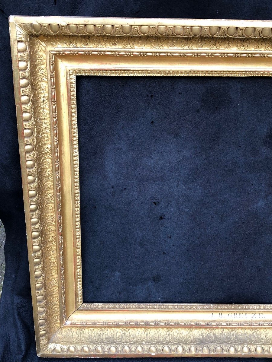 Important Carved And Gilded Wooden Frame. Restoration Period, Around 1820 -photo-2