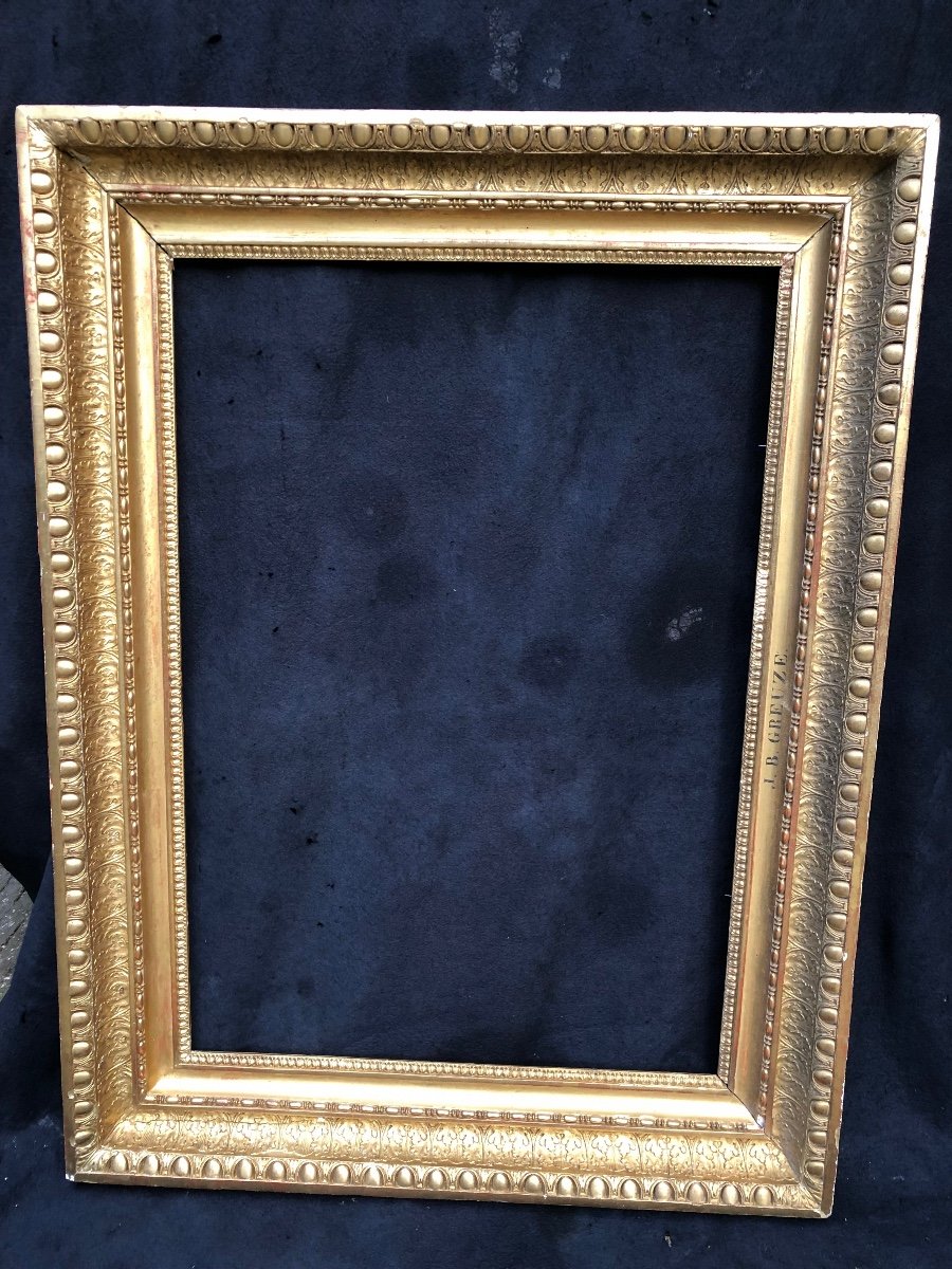 Important Carved And Gilded Wooden Frame. Restoration Period, Around 1820 -photo-2